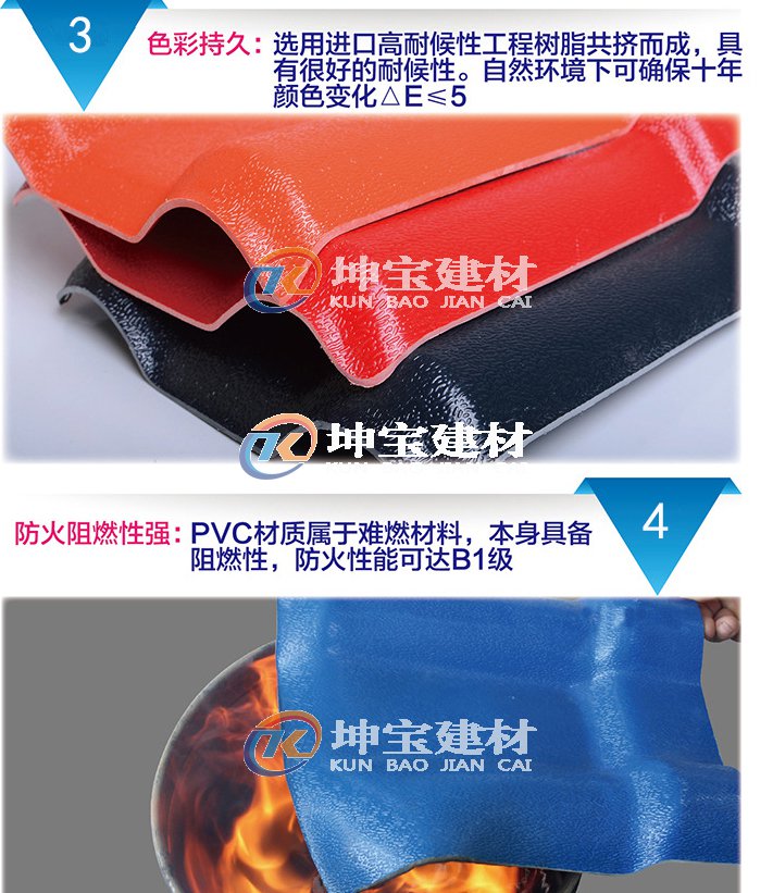合成樹(shù)脂瓦還具有抗壓不褪色等特性
