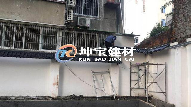 青灰色仿古建筑一體瓦裝飾雙流城區(qū)文化墻面圍墻瓦